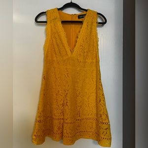 Fab’rik yellow lace dress
